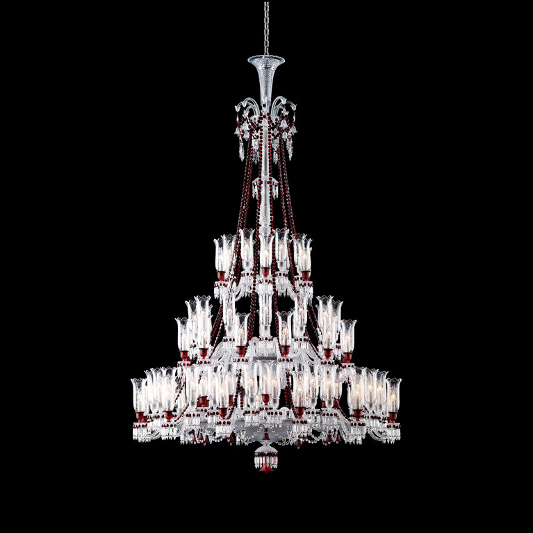 Z&eacute;nith 红 吊灯 短 (18L) Baccarat, 红色水晶制成 查看 1
