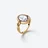 Crois&eacute; Gold Plated Ring Baccarat in Clear 18-Karat Gold-Plated