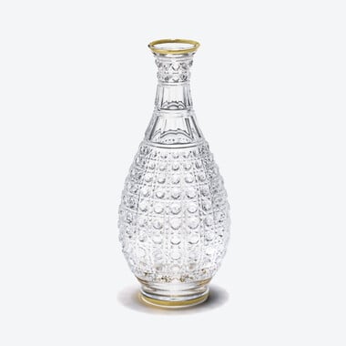 Sake Decanter Gold Rimmed Kiriko Baccarat in Crystal Gold