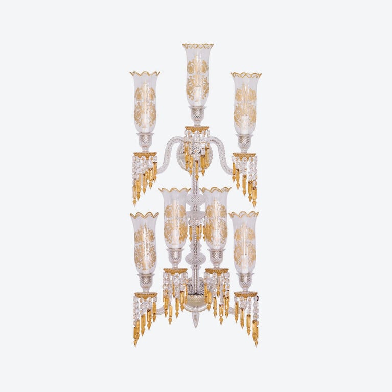 天顶 壁灯 Charleston (7L) Baccarat, 黄色水晶制成