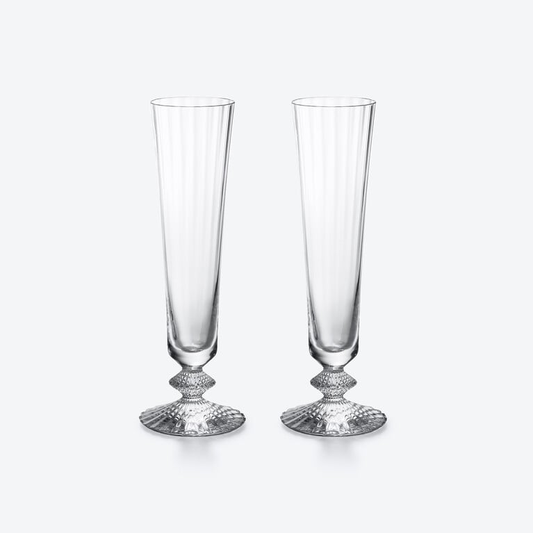 Mille Nuits Flutes Baccarat, Champagne flute in Crystal Clear View 1
