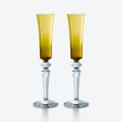 Select Mille Nuits Flutissimo Flutes Baccarat, Champagne flute in Crystal Yellow