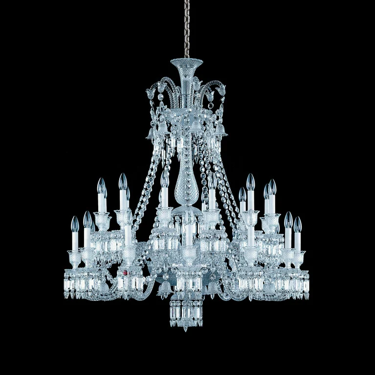 Z&eacute;nith Chandelier Short (24L) Baccarat in Clear Crystal View 1