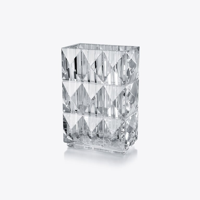 Vase Louxor Rectangulaire Baccarat en Cristal Clair Voir 1