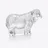 Zodiac Sheep 2027 Baccarat in Crystal Clear