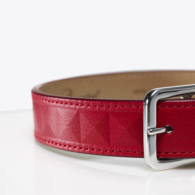 Louxor Pet Collar L Baccarat in Leather Red View 3