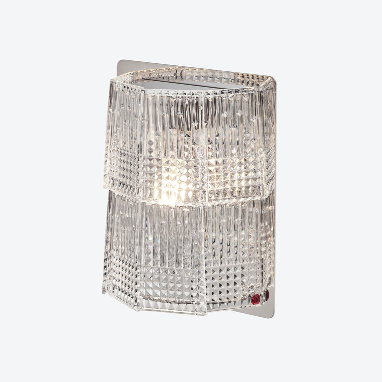 テュイル ドゥ クリスタル ウォールユニット S ピカデリー (1L) Baccarat、クリアのクリスタル製