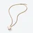 Tr&egrave;fle Gold Plated Necklace Baccarat in 18-Karat Gold-Plated White