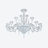 Mille Nuits Oval Chandelier (18L) Baccarat in Clear Crystal