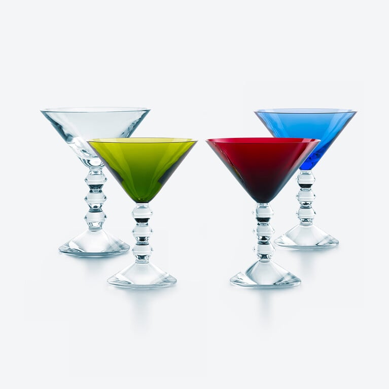 V&eacute;ga Martini Glasses Set Baccarat, Martini glass in Crystal Multicolor