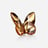 Mariposa De La Suerte Dorada Baccarat en Cristal Gold