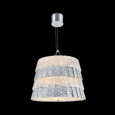 Tuile de Cristal Chandelier Frozen Silver View 1