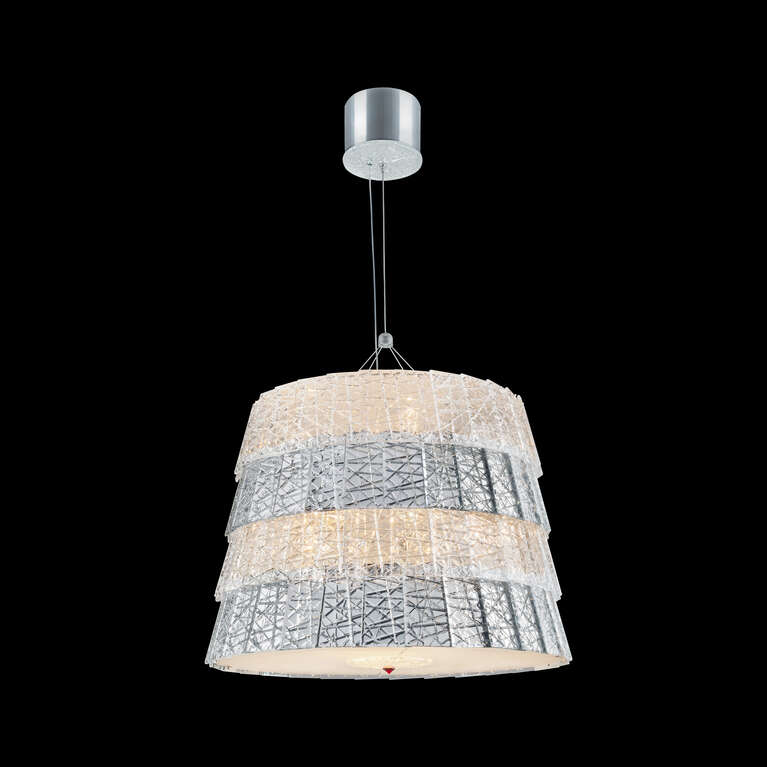 Tuile de Cristal Chandelier Frozen Silver