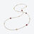 Mini Médicis Gold Plated Long Necklace Red Mirror