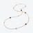 Mini Médicis Gold Plated Long Necklace, Red Mirror