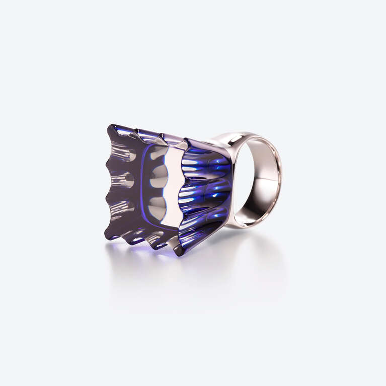 L'Eclat de Talleyrand Emperor Silver Ring Blue