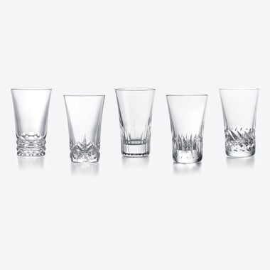 Glass Japan 5-Piece Assorted Set II Baccarat in Crystal Clear