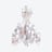 Lampadario Nervous Z&eacute;nith Corto (37L) Baccarat in Cristallo Pink