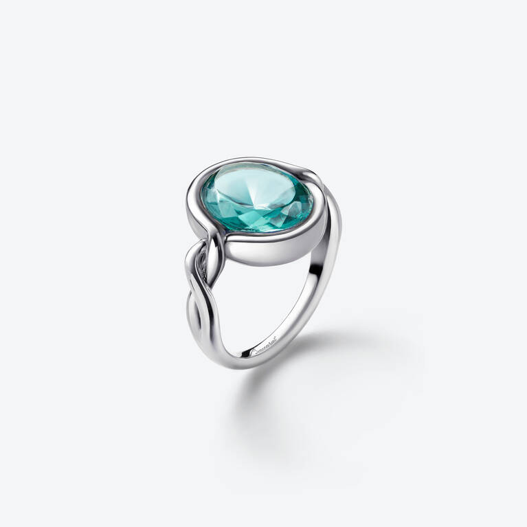 Croisé Silver Ring, Turquoise