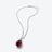Collier Psydélic Argent Rouge irisé Baccarat