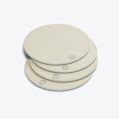 Select Octogone Coasters Baccarat in Lacquer White