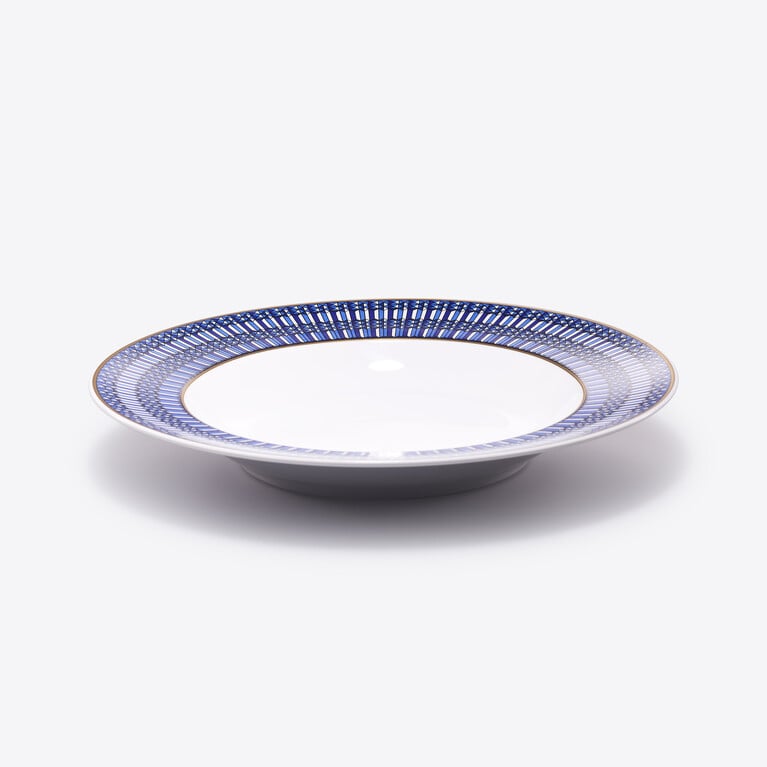 Arcadia Blue Soup Bowls Baccarat in Blue Porcelain View 2