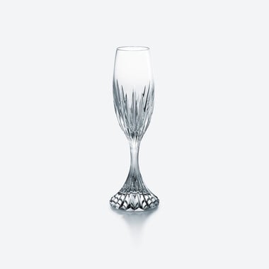 マッセナ シャンパンフルート Baccarat、クリアのクリスタル製のシャンパンフルート