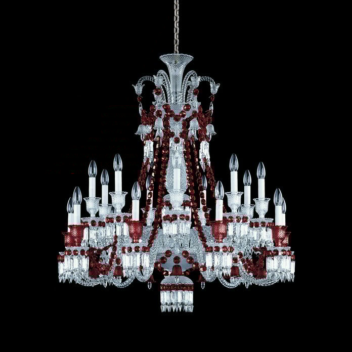 Zénith Chandelier Red Short (48L) | Baccarat Saudi Arabia