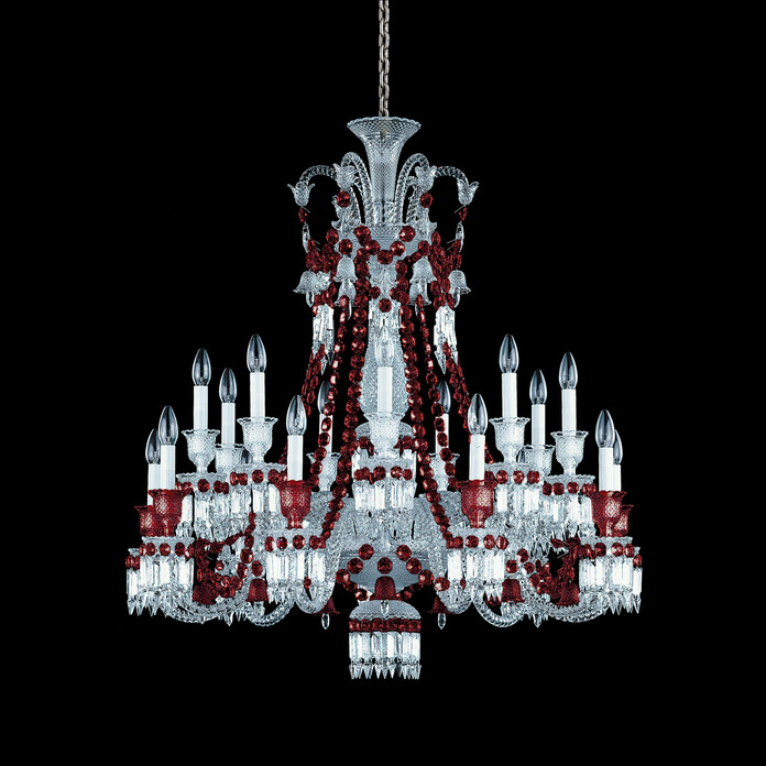 Zénith Chandelier Red Short (48L) | Baccarat Saudi Arabia