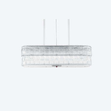 Tuile de Cristal Piccadilly Chandelier Rectangular Clear View 1