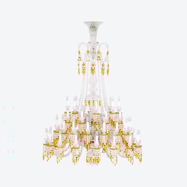 Zénith Charleston Chandelier Short (48L) Baccarat in Crystal Yellow
