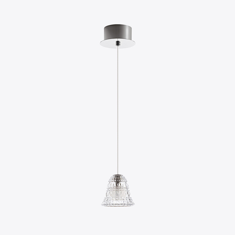 Lampada A Sospensione New Antique S Baccarat in Cristallo Clear