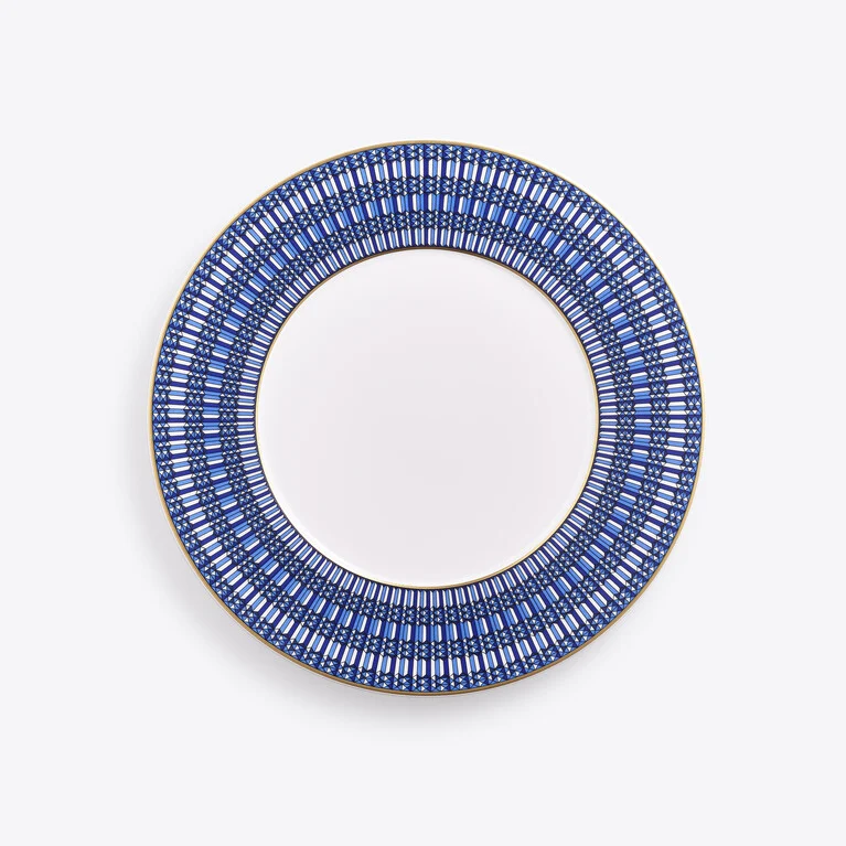 Arcadia Blue Dinner Plates Baccarat in Porcelain Blue View 1