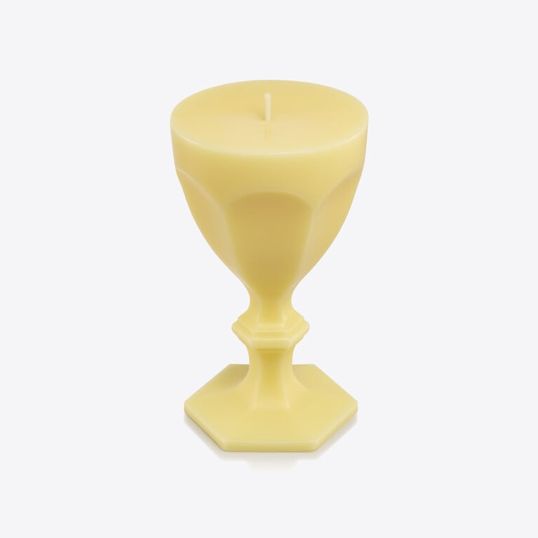 Harcourt Glass Candle Baccarat in Wax Yellow View 2