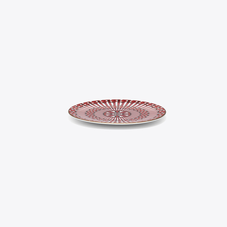 Arcadia Red Bread Plate  Baccarat