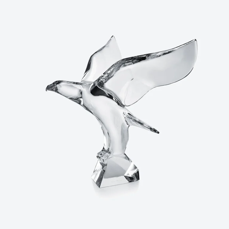 Imperial Eagle Sculpture Baccarat in Crystal Clear View 1