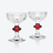 Harcourt 1841 Coupes Baccarat, Champagne coupe in Red Crystal