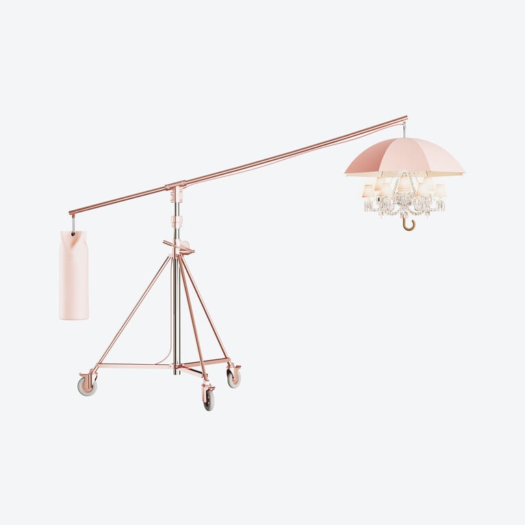 Marie-Coquine Blushing Floor Lamp (12L)  Baccarat