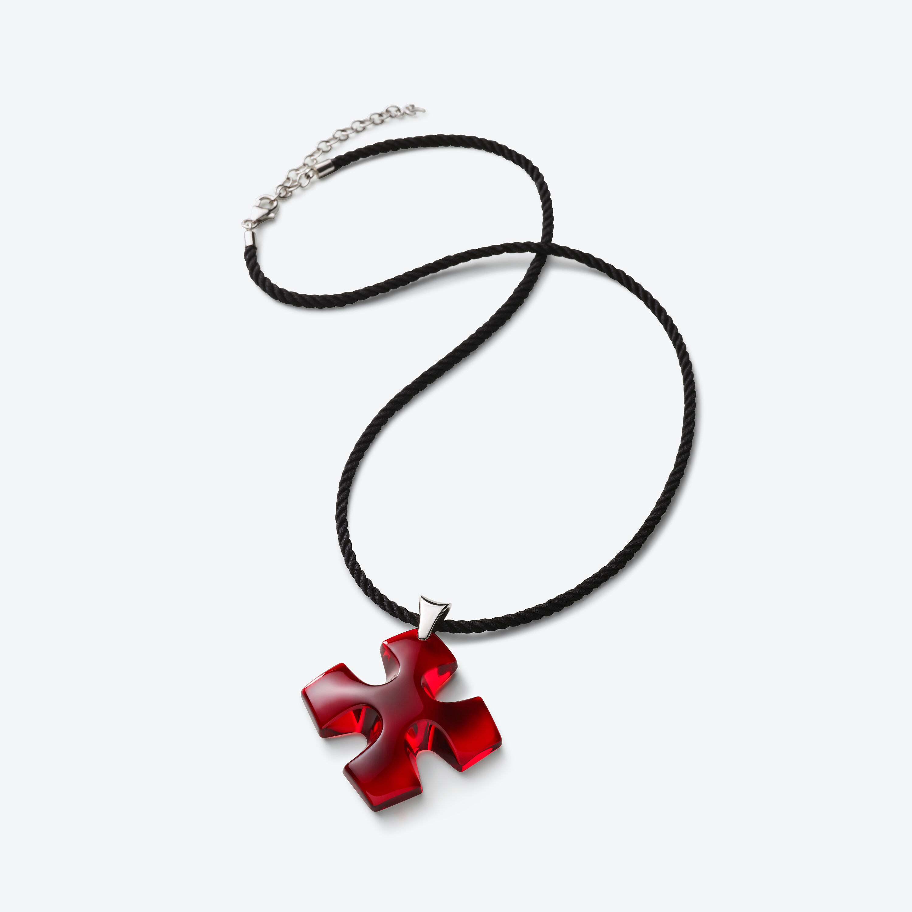 Baccarat バカラ ネックレス チョーカー ガラス ブルー 花