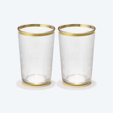 Glass Gold Rimmed Sensuji Set X2 View 1