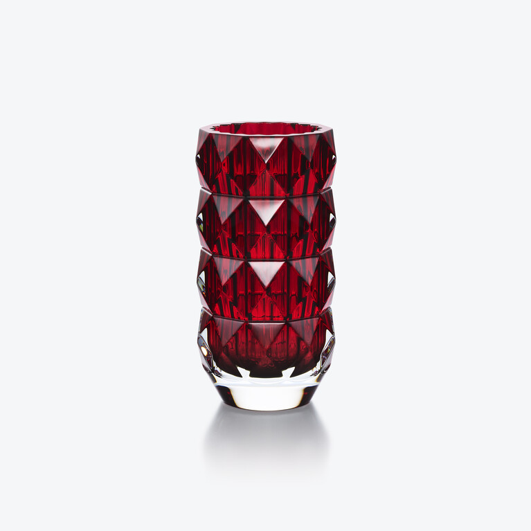 Louxor Round Vase S Red Baccarat