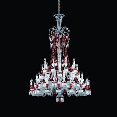 Zénith Chandelier Red (48L) Baccarat in Red Crystal