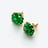 Boucles d'Oreilles Trèfle Vermeil Vert Baccarat
