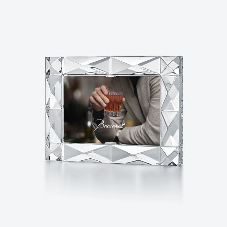 Louxor Horizontal Photo Frame Baccarat in Crystal Clear