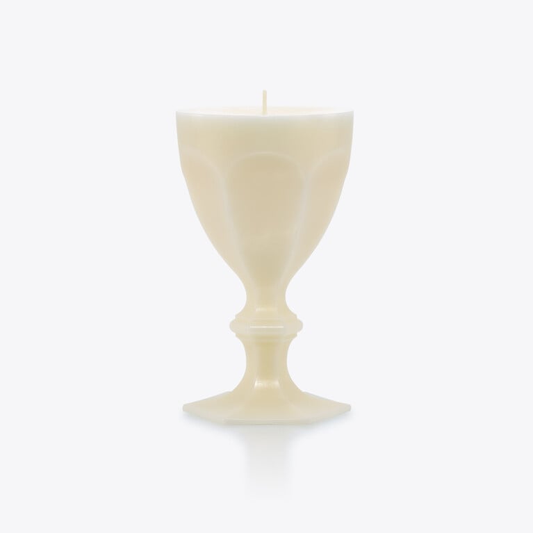 Harcourt Glass Candle Baccarat in Wax White View 1