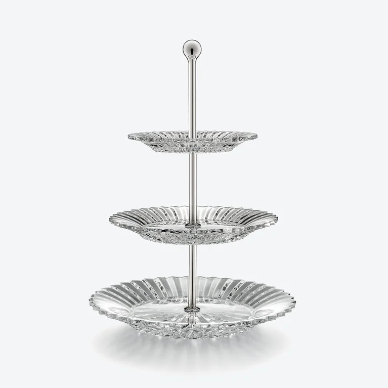 Mille Nuits Small Pastry Stand Baccarat in Crystal Clear View 1