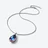 Fleurs de Psyd&eacute;lic Silver Necklace Baccarat in Silver Blue