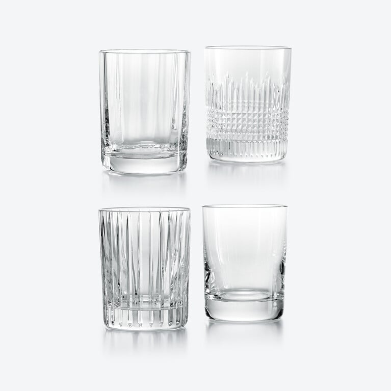 Coffret Gobelets 4 El&eacute;ments Baccarat, Verre &agrave; cocktail en Cristal Clair Voir 1