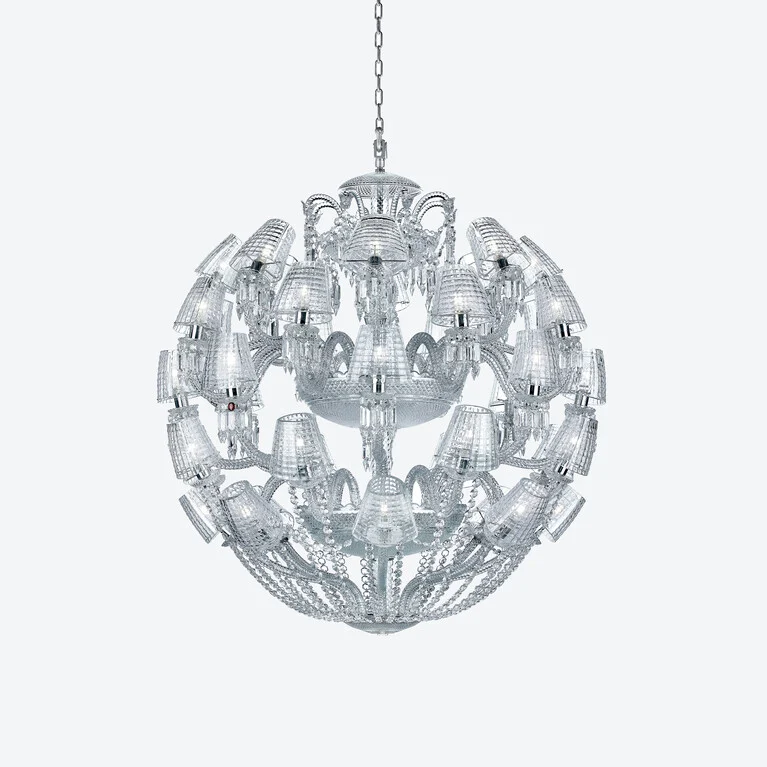 Lustre Le Roi Soleil (40L) Baccarat en Cristal Clair Voir 1