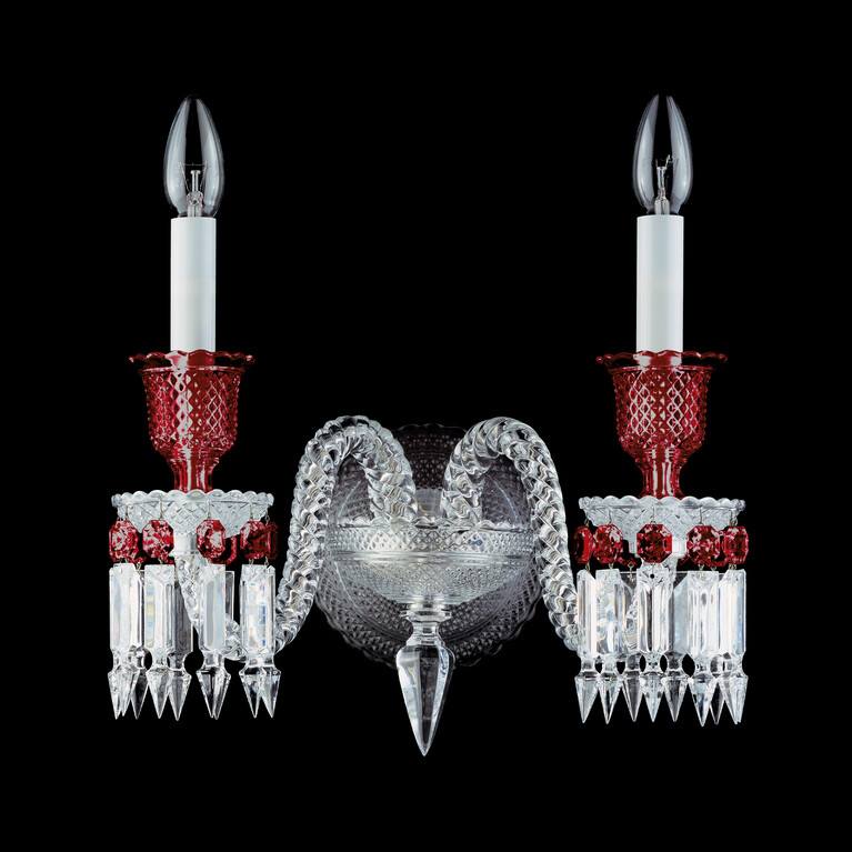 Zénith Wall Unit Clear and Red (2L) Baccarat in Crystal Red